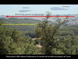 Vue sur une partie du champ de bataille à partir des collines de Tuoro