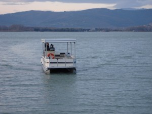 Conduite par Maurizio, Fabienne me rejoint sur l'Isola Maggiore le 4 janvier 2009 en fin d'après-midi.