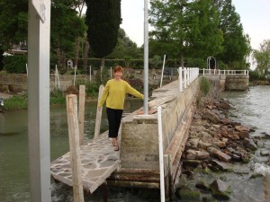 La partie extérieure de notre digue, le 28/05/2009