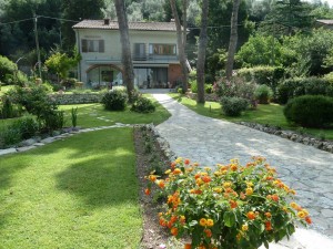 Dos au lac Trasimène, vue vers notre maison.