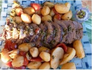 Rôti de veau aux câpres et aux pommes de terre : recette déjà publiée dans ce blog...