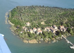 Vue aérienne sur la moitié nord de la via Guglielmi.