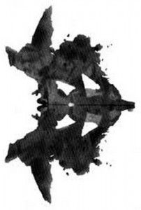 Une planche du test projectif de Rorschach.