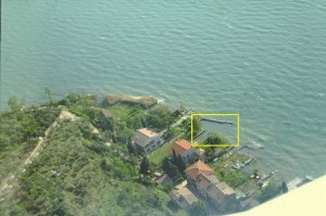 Vue agrandie de notre port privé (détail de la précédente).