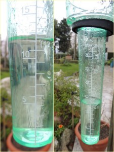 Gain de 1,25 centimètres au mètre carré enregistré par notre pluviomètre au cours de la nuit du 20 au 21 décembre 2012.