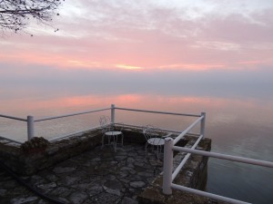 L'avancée de notre terrasse face au lac - 4/01/2013, 18:00
