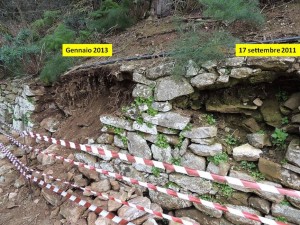 Via Tre Martiri : i due successivi crolli.