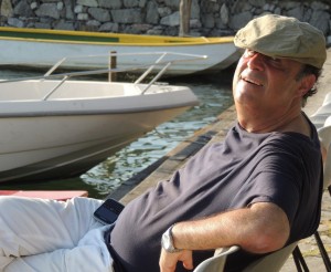 Sergio Piazzoli, l'organisateur des trois "Music for Sunset" (2011,2012,2013), à la "Lingua del Cigno"   -  jeudi 20 juin 2013.