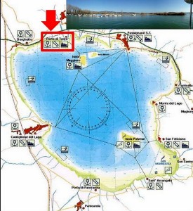 Localisation du Porto del Sole à Tuoro-Navaccia.