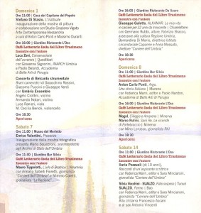 Il programma completo di settembre 2013 all'Isola Maggiore, Isola del Libro.