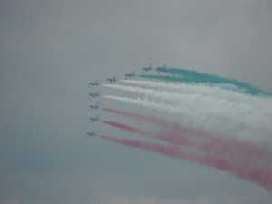 Le bouquet final en direction de Castiglione del Lago, en face de la rive sud-ouest de l'Isola Maggiore   -   15/09/2013.