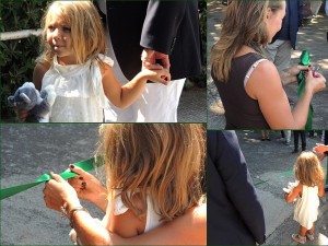 Taglio del nastro simbolico dalla giovane  e incantevole Anita.