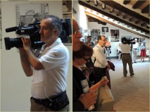 Claudio Burani, giornalista freelance (RAI, TRASIMENO LIVE), in piena azione.