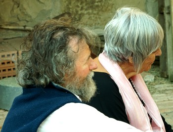 Maria Pia Minotti e Paolo Boscato, il suo marito, durante il concerto...