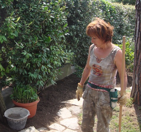 Fabienne en "tenue de combat"...