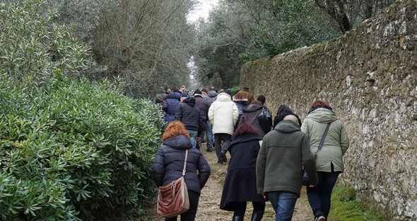 L'ultimo sforzo, ma il più duro: la salita della strada di San Michele Arcangelo.
