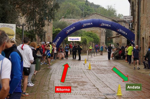 Via Guglielmi, poco dopo l'inizio della divisione in due corridoi.