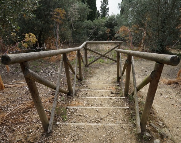 Escalier entre la via panoramica del Mulino et la viale Marchesa Isabella.Essai de composition 1. © Dinu Wilmotte