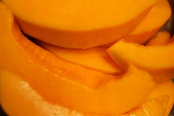 Photo de départ.Quartiers de melon.